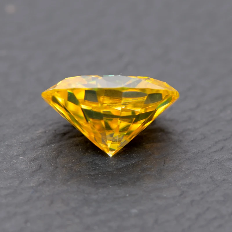 Moissanit-Stein, oval geschliffen, goldgelbe Farbe, loser Edelstein für die Schmuckherstellung, Hauptmaterialien mit Zertifikat – Detail 2