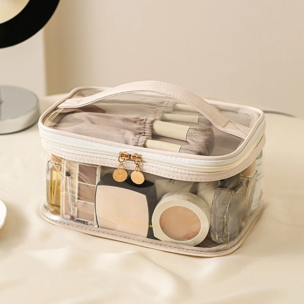 

Fashion Multi-functional Cosmetics and Jewelry Bag Toiletry Bag Storage Box PU Cosmetic Bag PU Transparent Makeup Bag Home