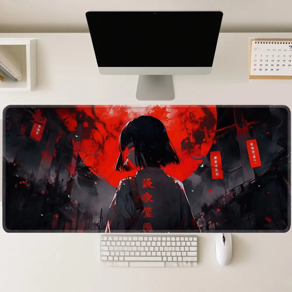 

Professional Desk Mouse Pad Smooth Desk Mat Precision Cloth Surface Natural Rubber Base for Home Office PC Laptop Work Great Gif