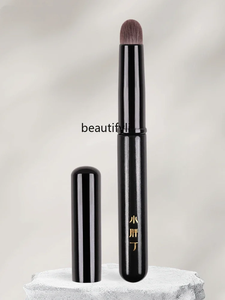 

K65 round head lipstick brush with cap portable smudge brush mini makeup brush