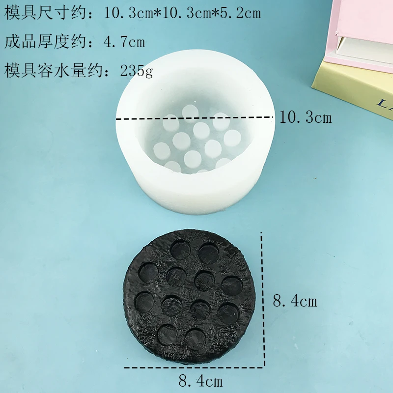 แม่พิมพ์ซิลิโคนรังผึ้งถ่านหินเค้ก DIY อาหารวัสดุความปลอดภัยมูสเค้กขนมเค้กทําเบเกอรี่เครื่องมือ Fondant แม่พิมพ์ในครัวเรือนเครื่องมือ