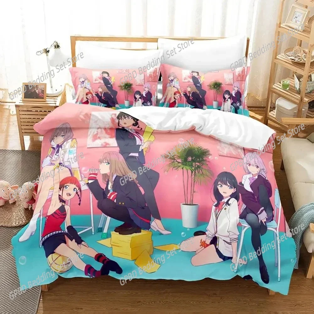 

Anime SSSS.GRIDMAN Bedding Set Duvet Cover Bed Set Quilt Cover Pillowcase Comforter king Queen Size Boys Adult Bedding Set