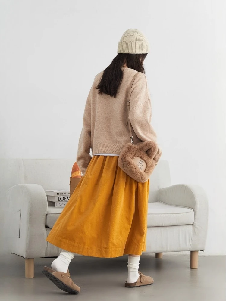 Chic Cartoon Cat Women's Knitted Sweater for Fall & Winter