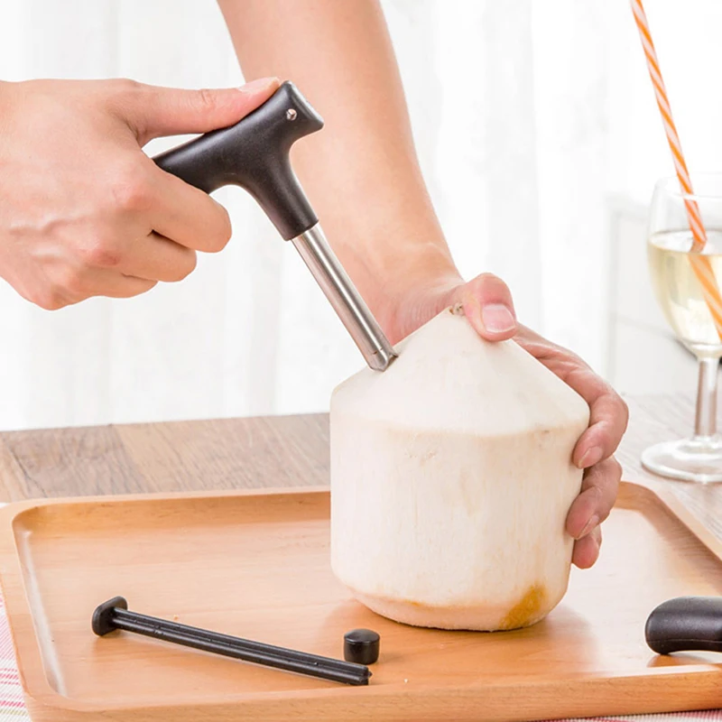 The Coconut Opener Tool Black Water Punch Tap Drill Straw Open Hole Cut Gift Fruit Openers Tools Kitchen Gadgets