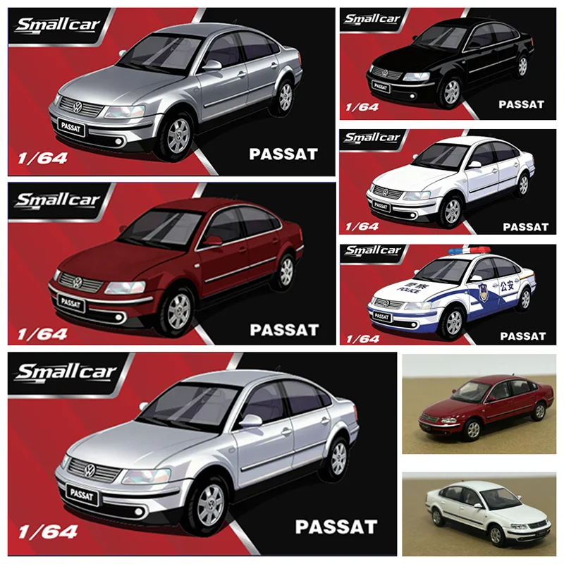 다이캐스트 1:64 스케일 파사트 B5 합금 자동차 모형 정적 수집품 장식용 휴일 선물 장난감