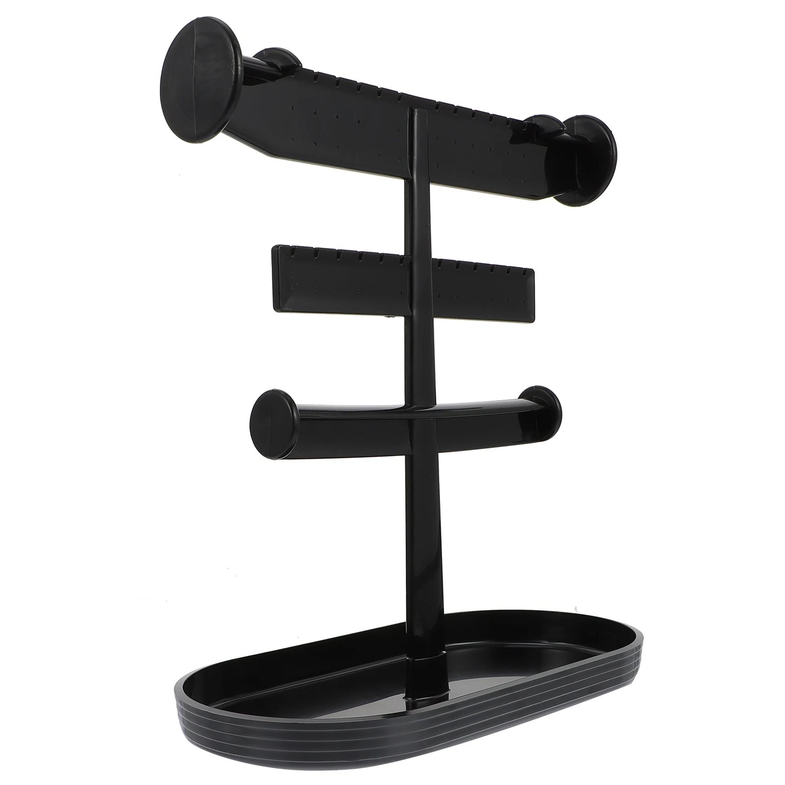 

1pc 3-Layer Earrings Storage Rack Plastic Jewelry Holder Stand Durable Organizer For Necklace Display Jewelry Store Home Use