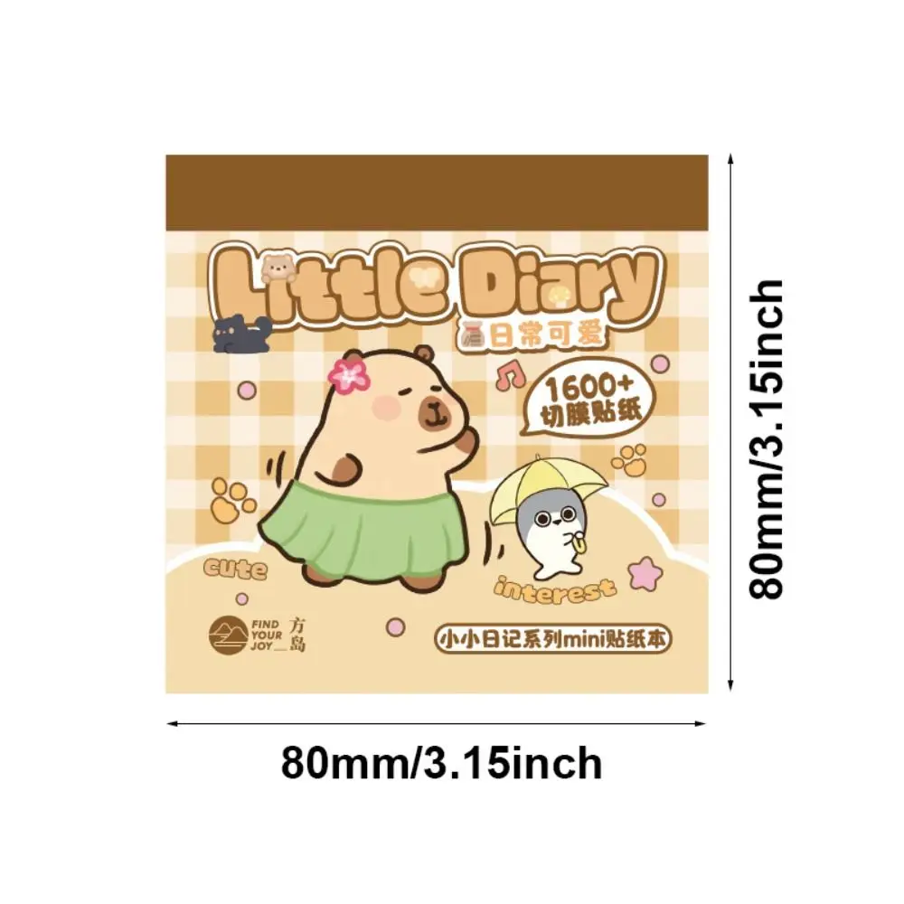 Niedliches 24-Blatt-Aufkleberbuch zum Selbermachen, kleine Tagebuch-Serie, Tagebuch-Aufkleber, Cartoon-Geschenk, Scrapbook-Aufkleber, Schreibwaren