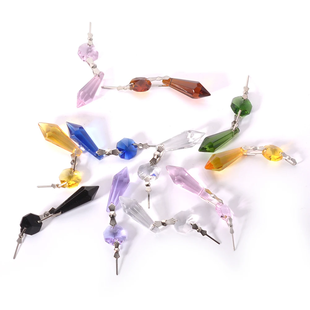 

20 PCS Decoration Octagonal Bead Pendant Chandelier Garland Ornament Decorate Beads Prisms Pendants Sun Catcher