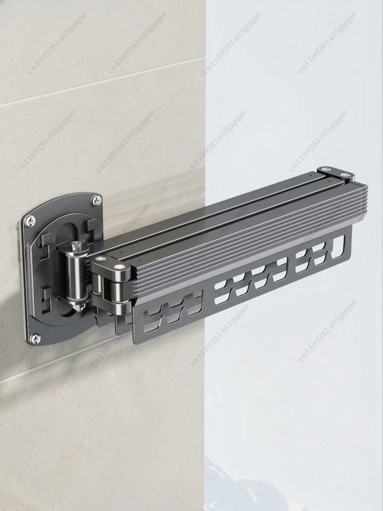Folding Drying Rack No Punching Wall-mounted Household Multi-functional Indoor Drying Rack Balcony Retractable Invisible Hanger