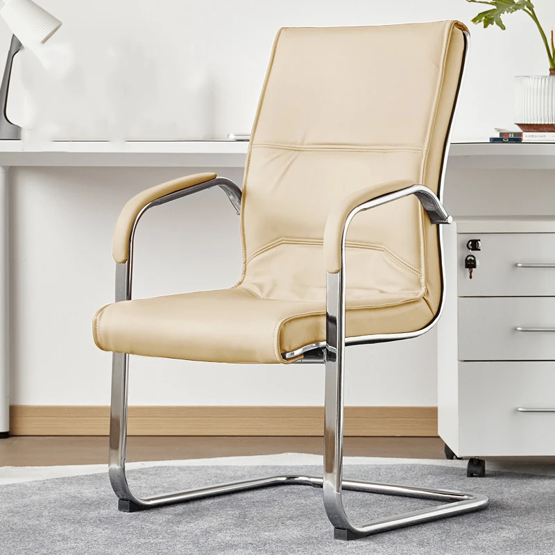 

-+-Office Seat Comfortable Chair Sedentary Conference Leather Bow Home Computer Chair Simple Chaises De Bureau Office Furniture