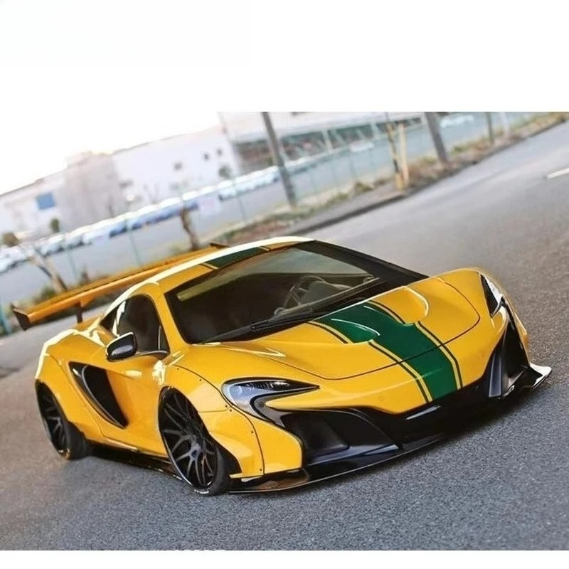 FRP Material MClen 650S LB Style Body Kit Full Set with Front Bumper Front Lip Side Skirt Rear Bumper Rear Wing Fenders
