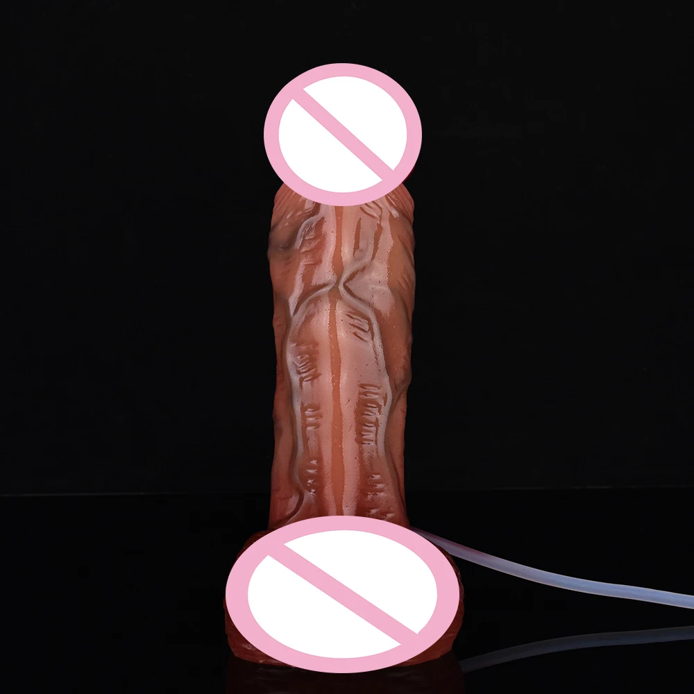 CITYFUN-consolador realista para mujeres, Juguetes sexuales anales de agua pulverizada, pene, vasos sanguíneos, estimulación Vaginal, tapón de botón