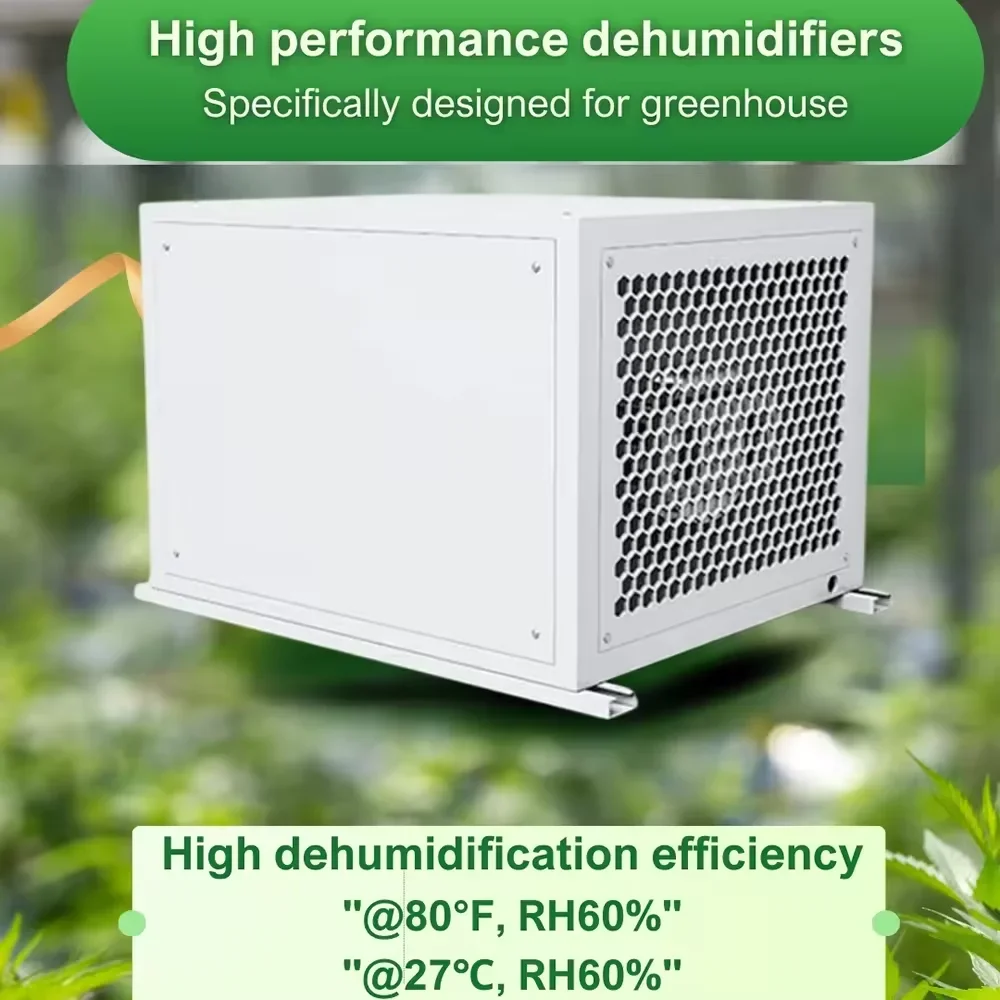 750 Pints Industrial Dehumidifier Greenhouse Dehumidifier Grow Room Air Dryer Grow Room Dehumidifier Plant Growing Commercial view 3