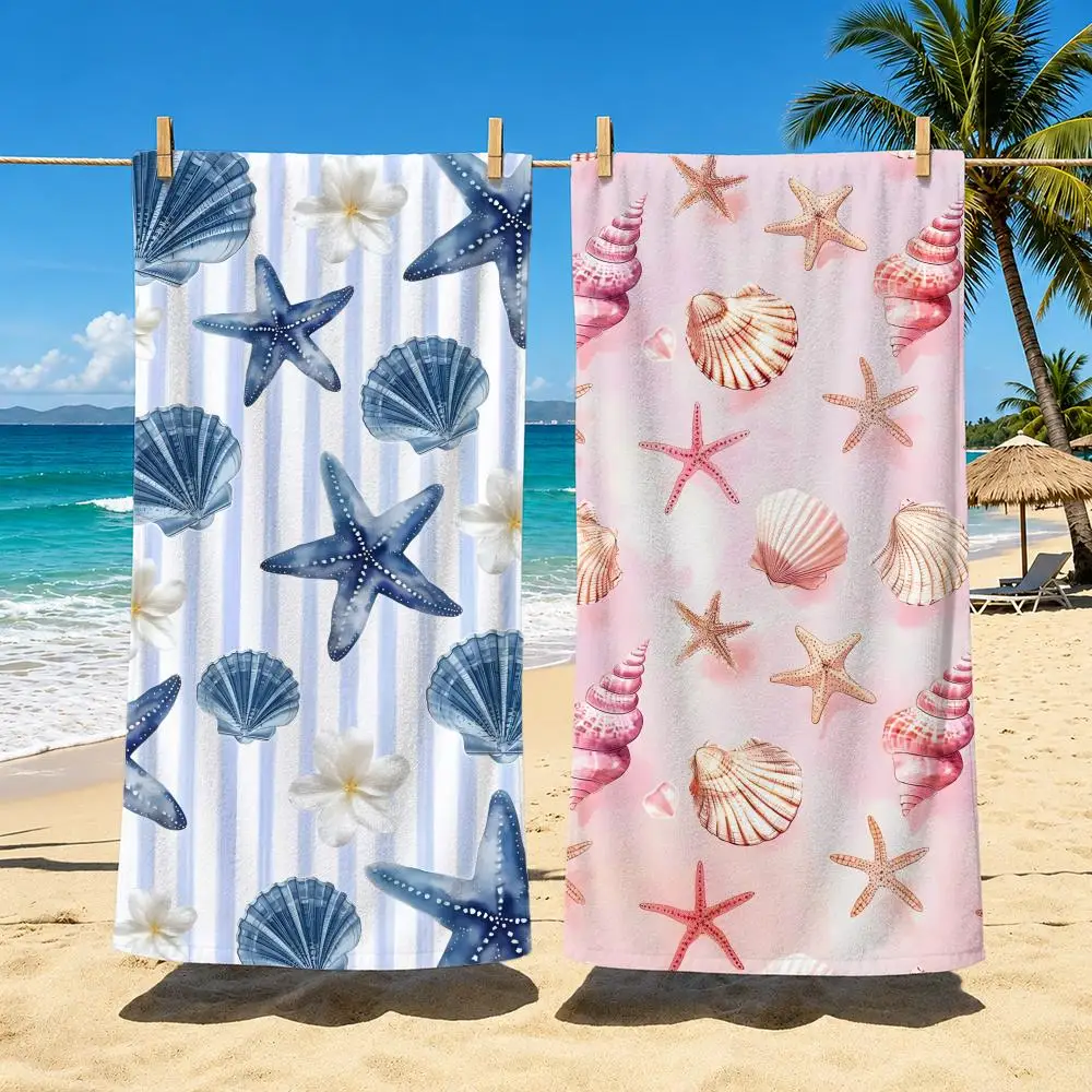 Ocean Art S-Shell starfish Towel Towel beach towel, quick drying absorbent bath towel for Swim,Gym,Camping,Outdoor hot
