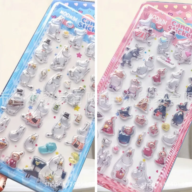 2PCS Hot Kawaii Anime Moomins Series Creativity Sticker Cartoon Cute Exquisite DIY Graffiti Sticker Boys and Girls Gift view 6