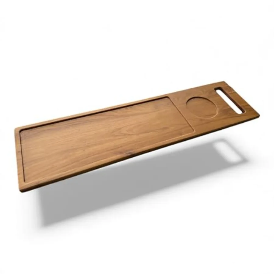 

Поднос-органайзер из массива натурального дерева для сервировки закусок, идеальный подарок