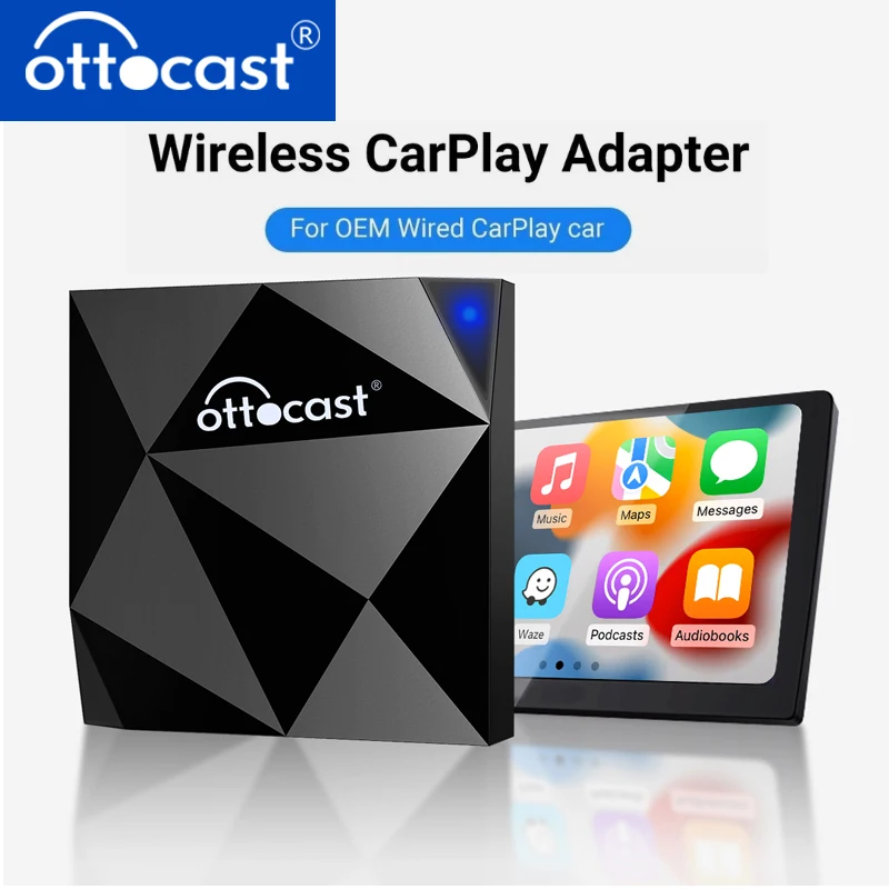 

OTTOCAST U2 Air Wireless CarPlay Adapter Wired to Wireless USB Dongle OEM Multimdia Player for Audi Proshe Benz VW Volvo Toyota