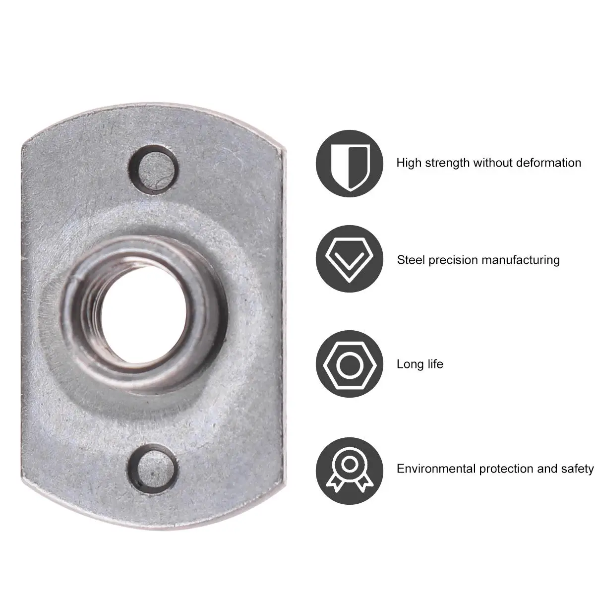 

15pcs T-nuts Steel Welded Inserts Carbon Steel T-Nuts Threaded Square Tee Nuts Furniture Appliances Machinery