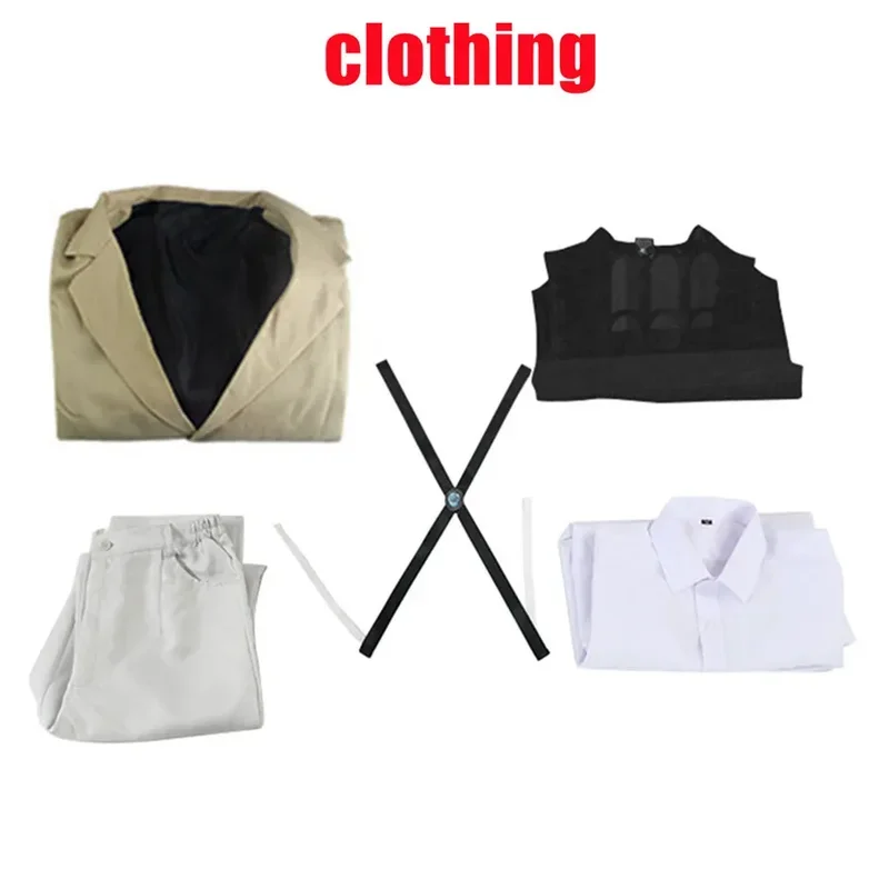 MN1 Dazai Osamu Cosplay Bungo Stray Dogs Costume Jacket Long Coat Suit Adult Men Anime Halloween Costume Clothing 8/yG