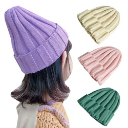 Gorro de malha infantil, gorro infantil, boné infantil para meninas, meninos, chapéus infantis, acessórios para crianças, inverno, primavera, 1 a 5 anos