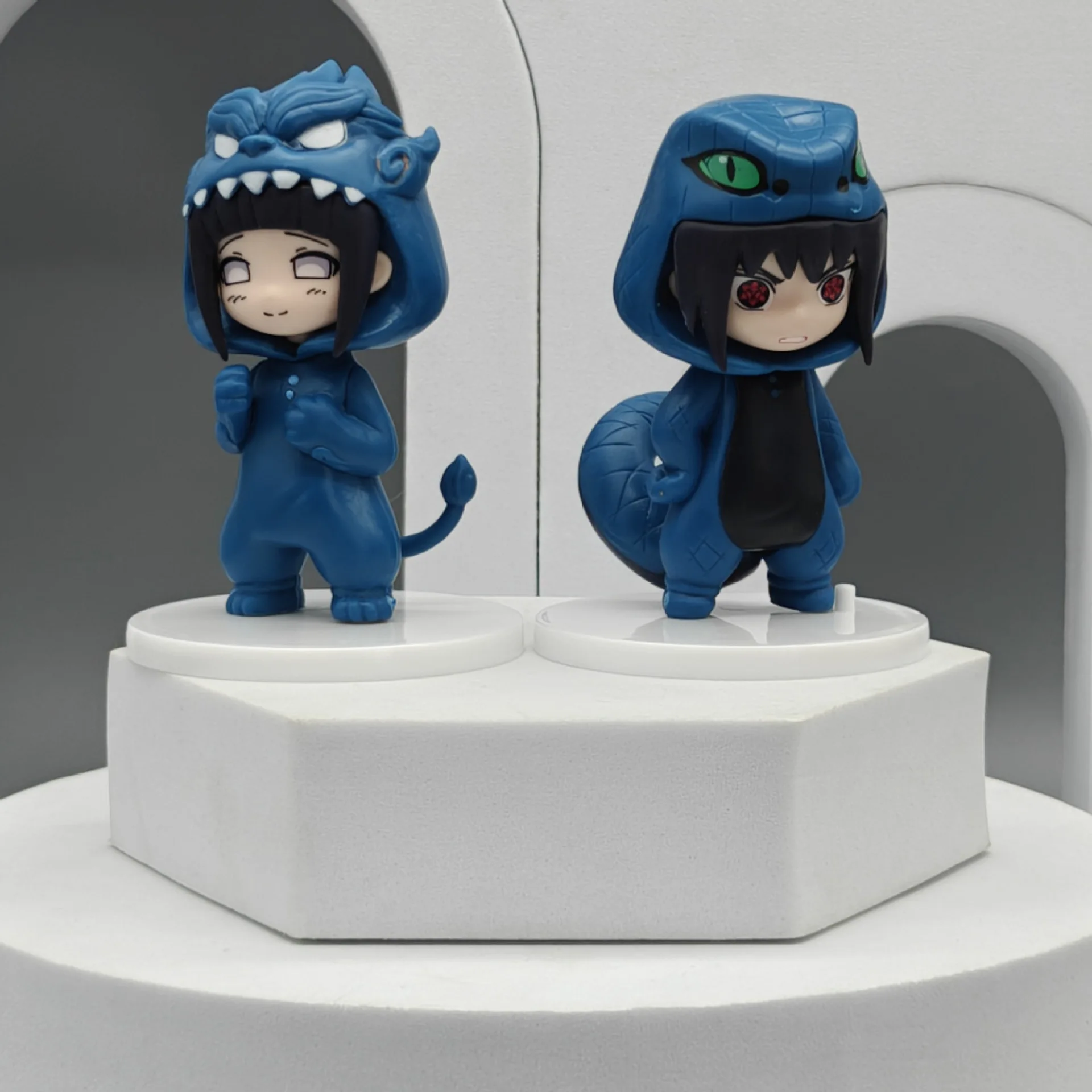 8 szt. Figurki Naruto Model Ozdoba Śliczne Anime Uchiha Sasuke Sakura Cosplay Figurka Akcji Model Zabawki Itach Dekoracje Prezenty