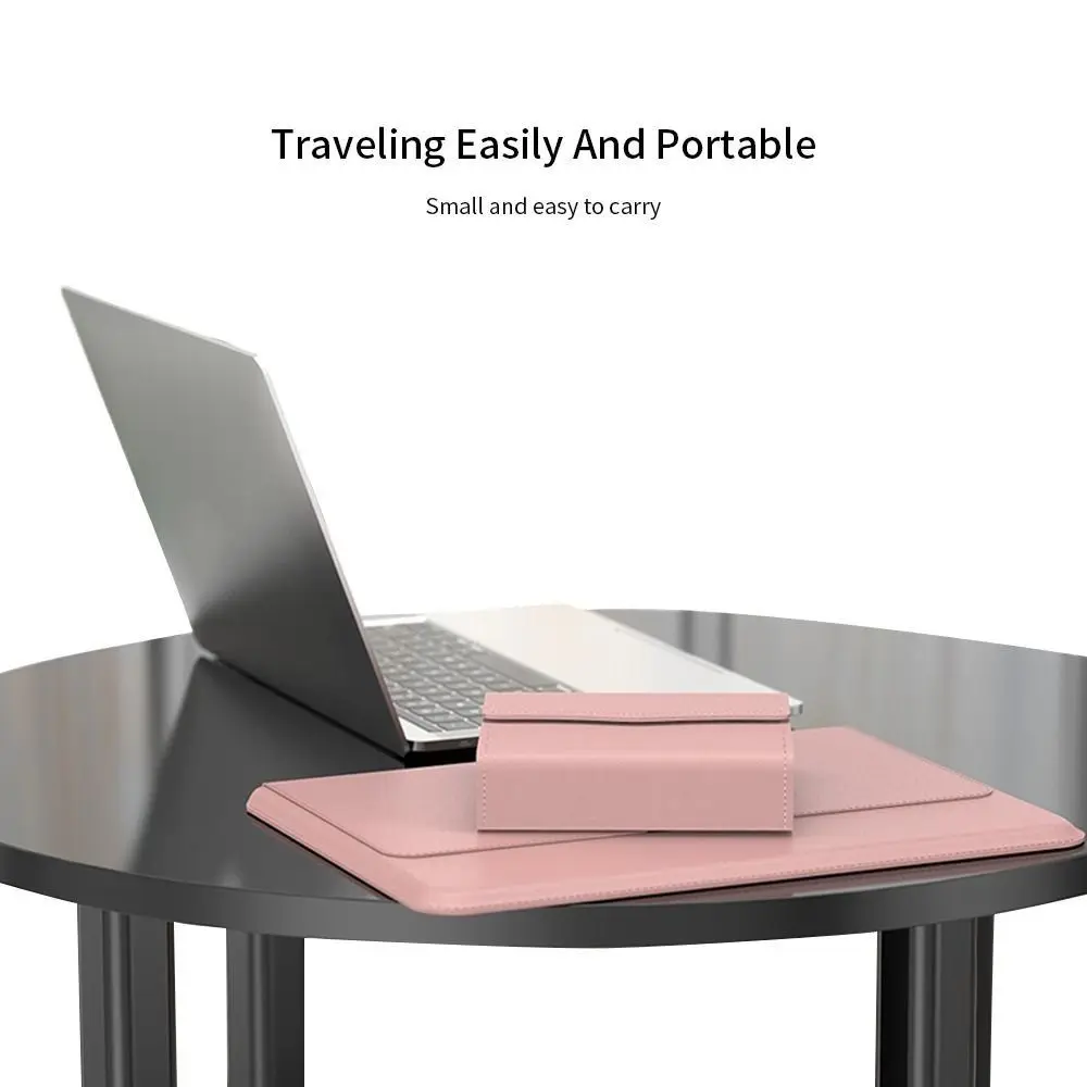 Sac de rangement d'alimentation Portable en cuir PU pour ordinateur Portable, facile à nettoyer, sac de rangement de câble USB de couleur unie, pochette de rangement étanche pour souris