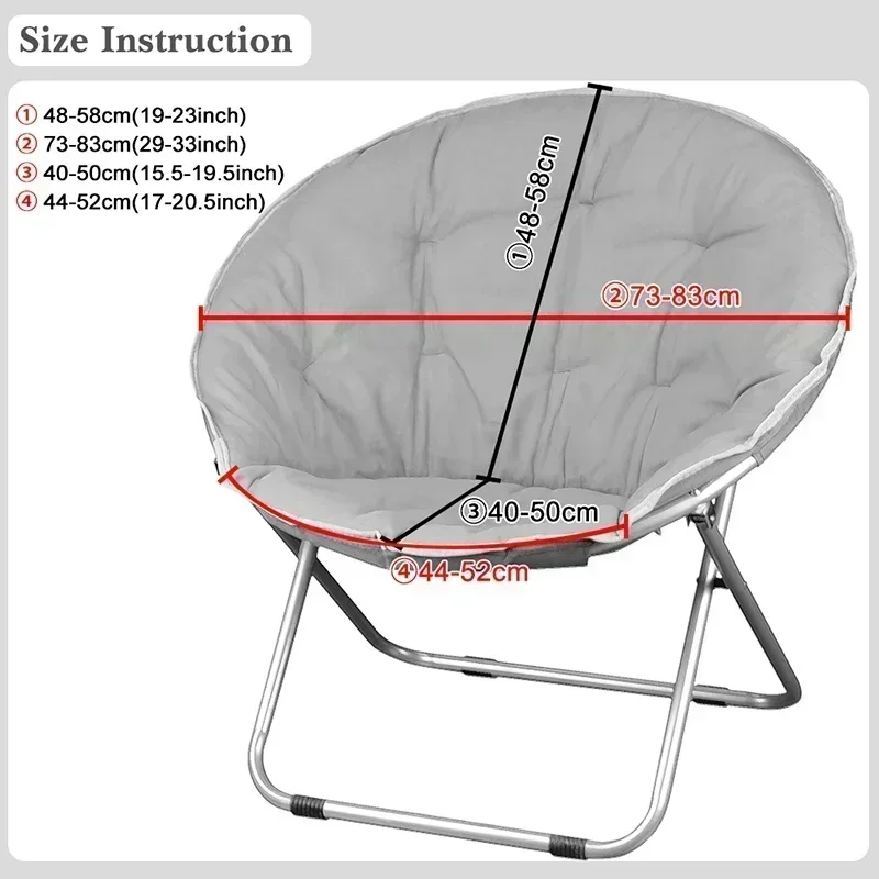 Washable Cover Folding Printed Covers Round Seat Chair Camping Stretchable Protector Moon Stretch Saucer