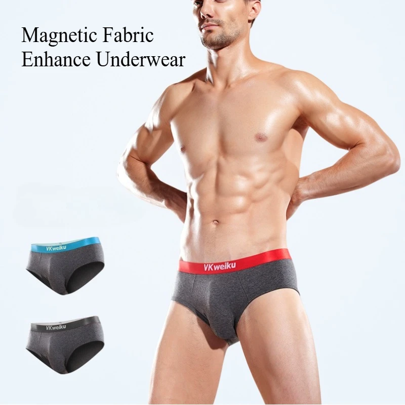 Man Magnetic Stone Fabric Underwear Health Care Underpants Prostate Massage Lingerie Low Waist Briefs Body Enhance Panties