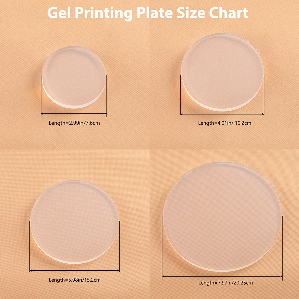 IVITA 젤 프레스 모노프린팅 플레이트(박스 포함) 프레스 아트, 카드 제작, 스크랩북, 저널링, 예술 및 공예용 재사용 가능한 젤 플레이트