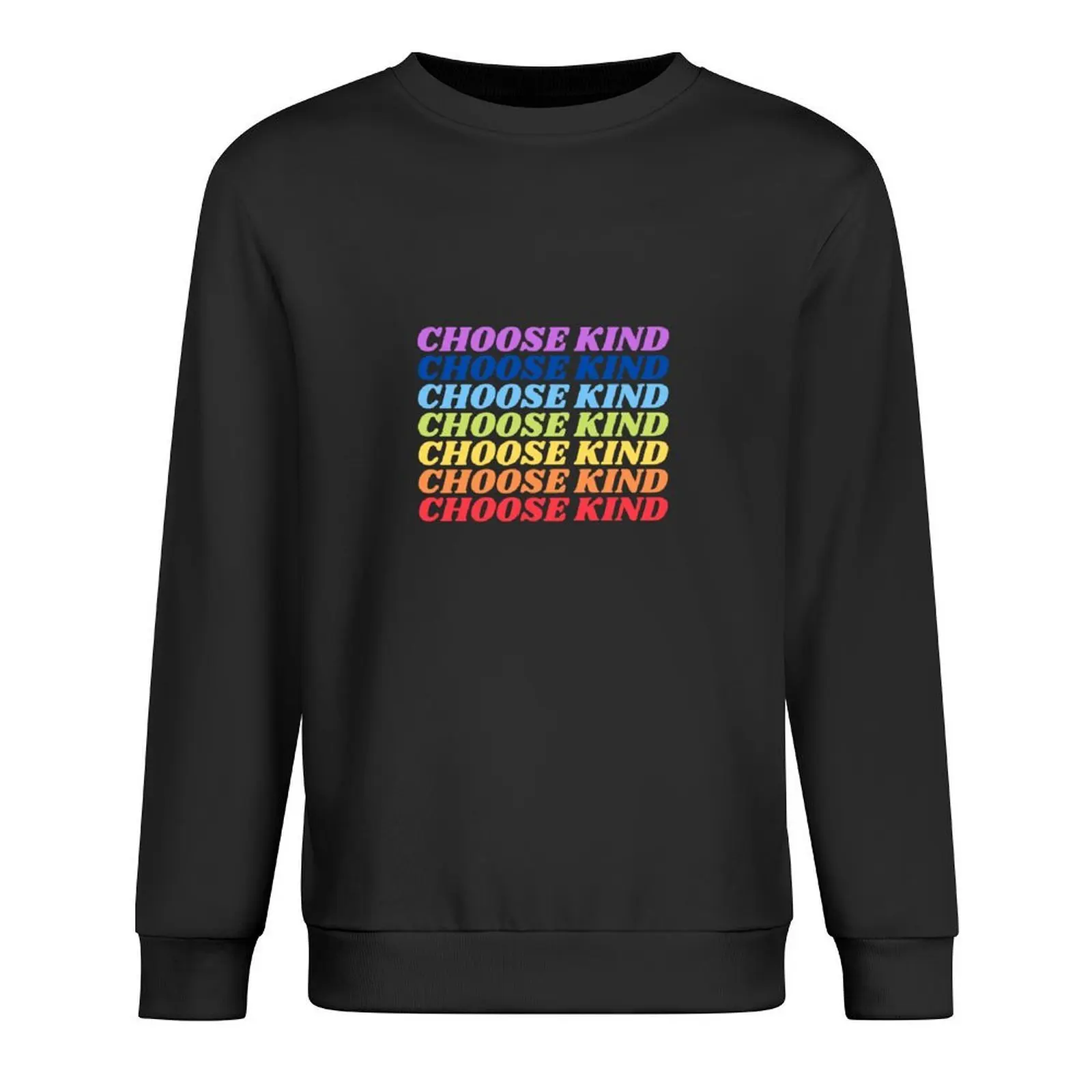 Choose Kind large rainbow Pullover men clothing men wear korean clothes aesthetic clothing hooded sweatshirt