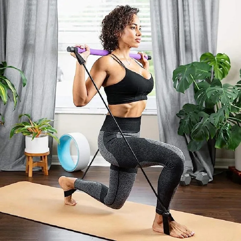 Pilates Bar Reformer Portable Toning Bar Yoga Pilates Equipment Exercise Stick Home Fitness Equipment for Total Body Workout