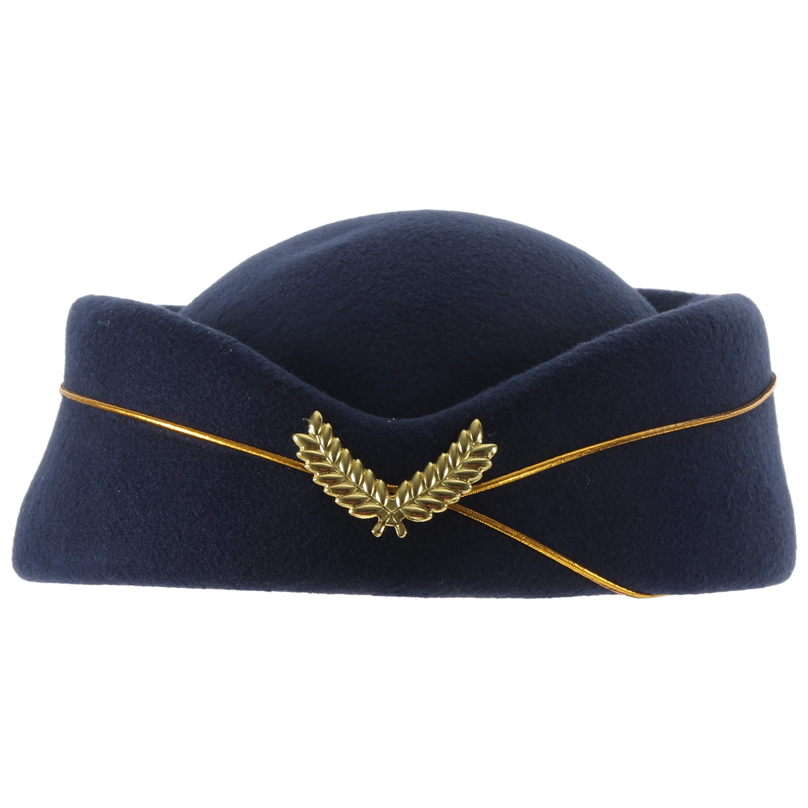 

Stewardess Hat Flight Attendant Costume Decorative Women Hats Blue Color One Size Performance Party Cosplay Elegant Design High