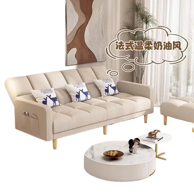 Simple modern foldable sofa bed multi-functional integrated dual-purpose living room bedroom simple rental house small apartment
