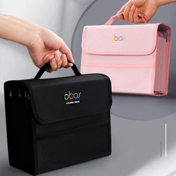 48/72/120/150/200 Holes Colored Lead Pencils Storage Bag Large Capacity Case Holder School Supplies Stationery Student Pen Case