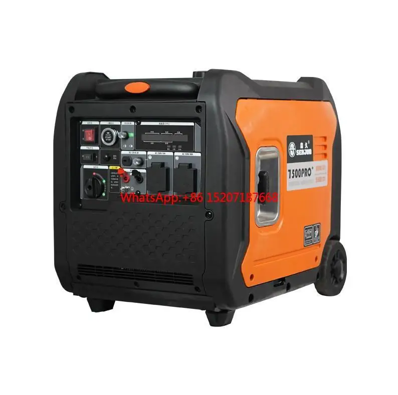 

Portable 6kw Big Power Super Silent Inverter Gasoline Generator/ Electric Remote Starting 220V 5500w Petrol Generator for Camp