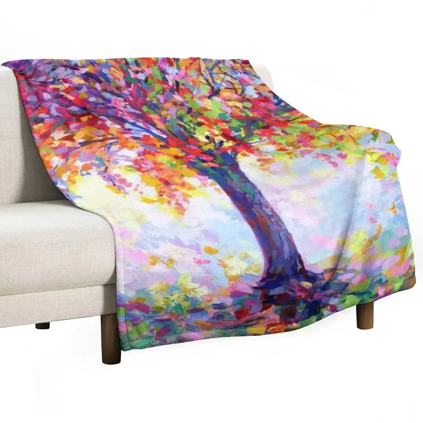 

Tree of Happiness Throw Blanket Reusable Durable Soft Blanket for All Seasons