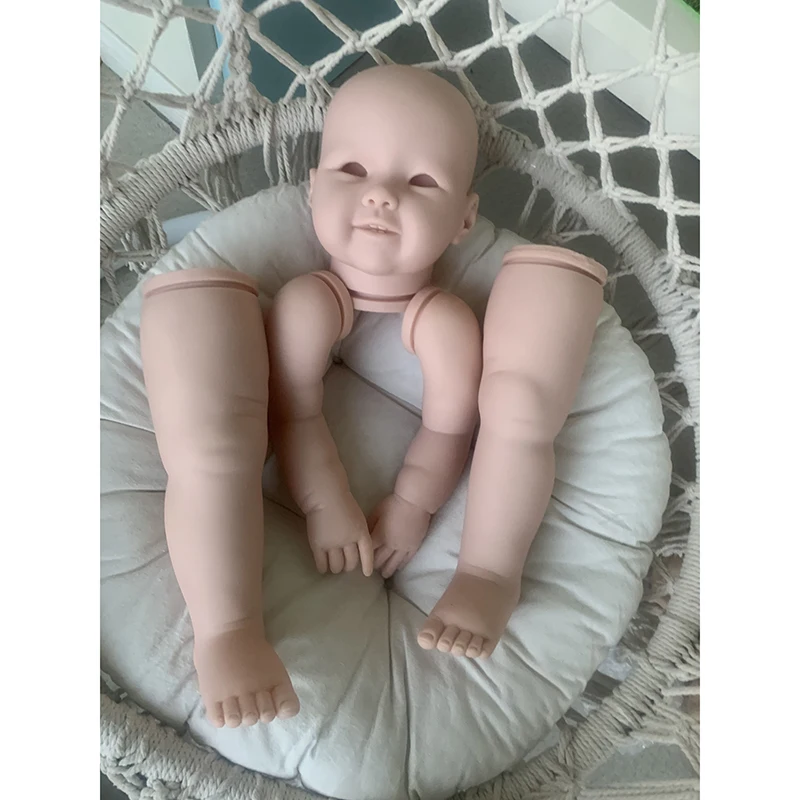 Madeleine Enorme Baby Reborn Boneca Kit, Criança com Corpo e Olhos, Peças Inacabadas, DIY, 30 ", Conjunto Completo