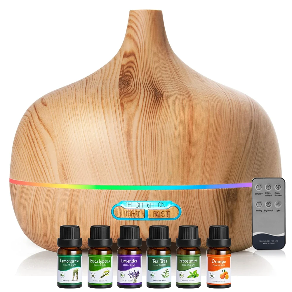 

Essential Oil Diffuser Aromatherapy Diffusers 550ml Ultrasonic Cool Mist Large Aroma Scent Essential Oils Diffuser Waterless Sh