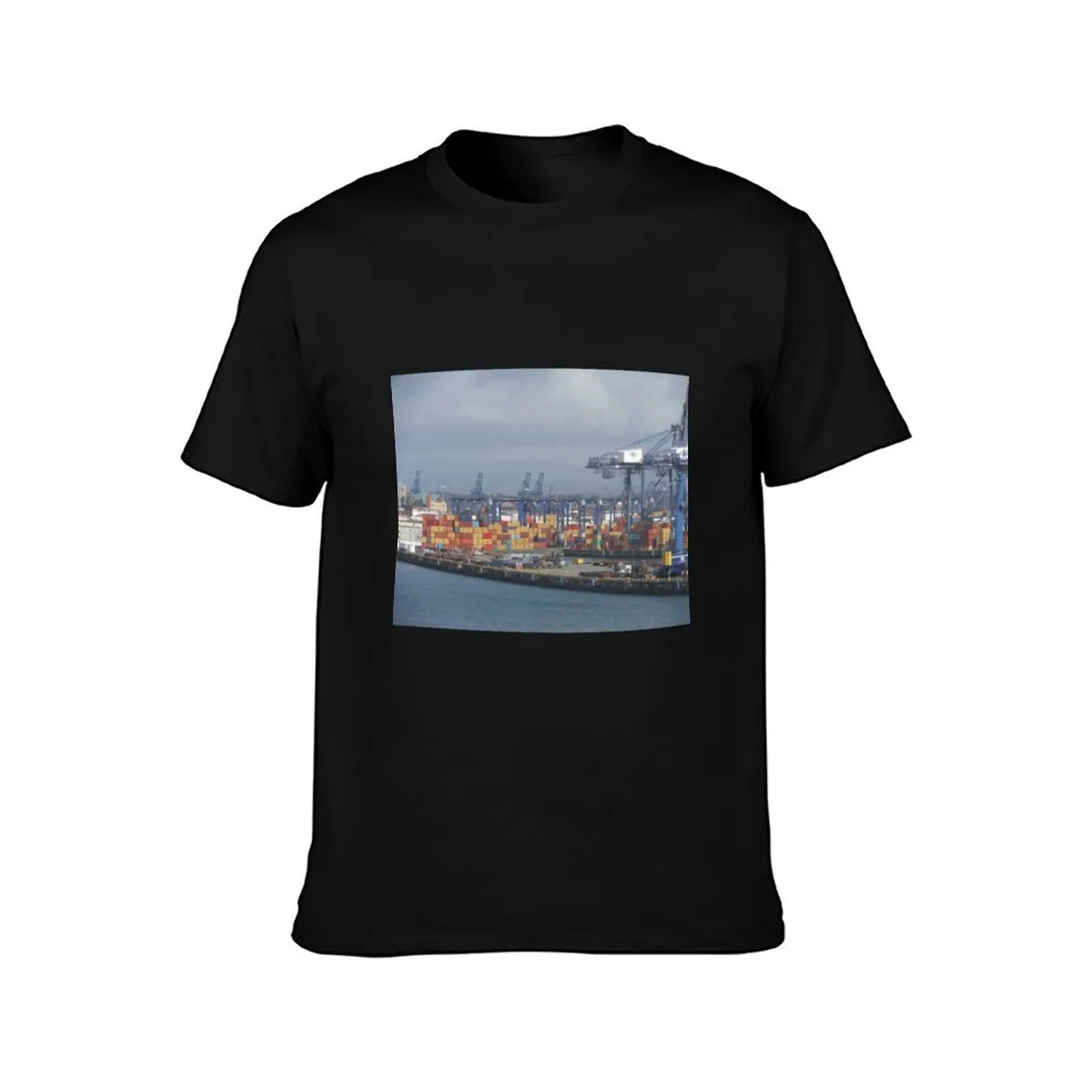 SHIPPING CONTAINERS, CARGO PORT, PANAMA CITY, PANAMA T-Shirt Plus Size Non-Shrink T-Shirt
