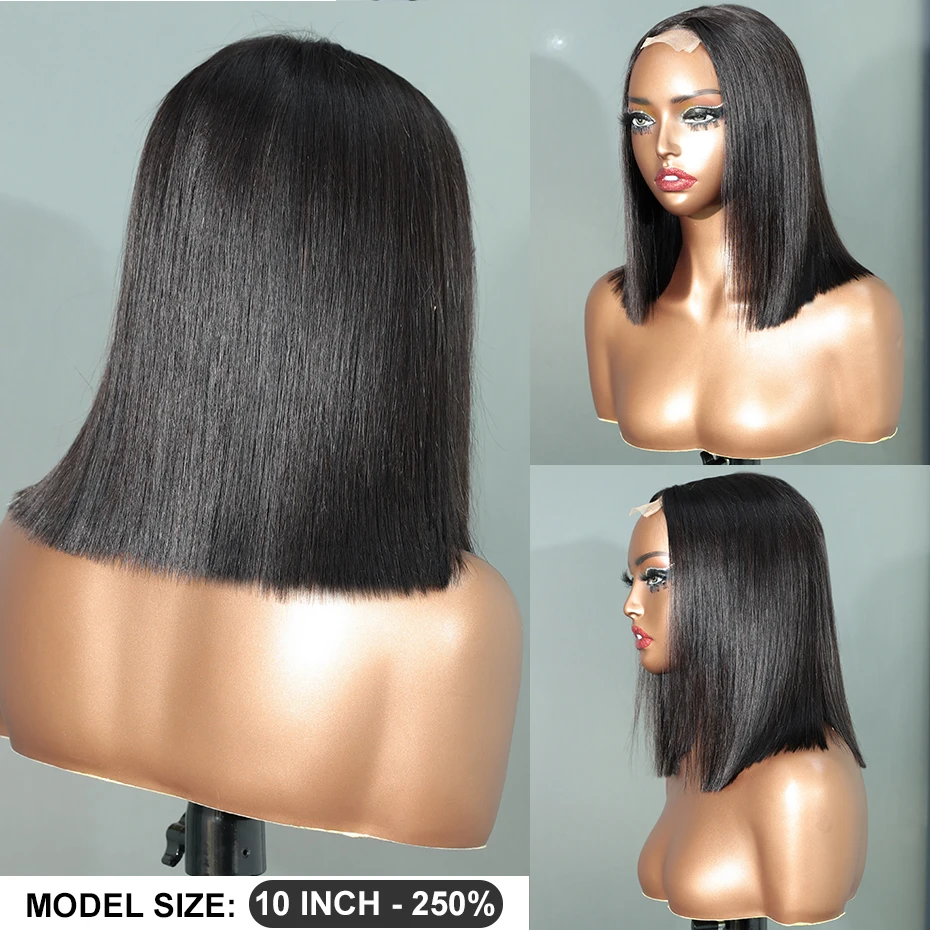 2*6 Lace Wigs 250% 300% Density Raw Vietnamese 100 Human Hair Wig Silky Straight 2x6 Lace Kim Closure Deep Middle Part Extension