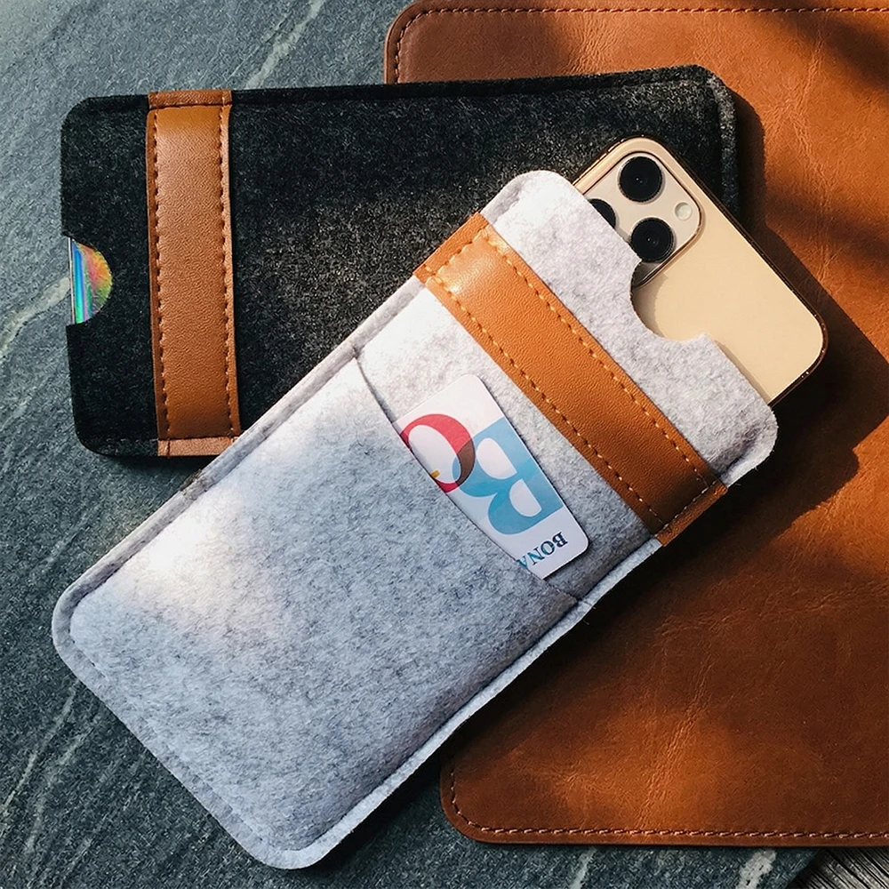 

Ultra-Thin Handmade Wool Felt Phone Sleeve Cover for iPhone 17 pro Max - Custom Fit iPhone Air 17 Cover