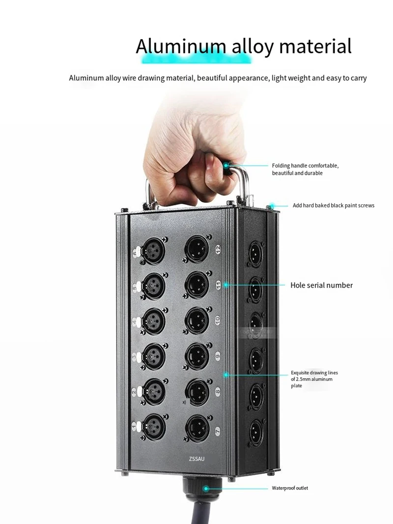 Multichannel Air Audio Signal Cable Box 16/24/32 Channels For Stage Mobile Audio XLR Male Female Audio Signal Cable