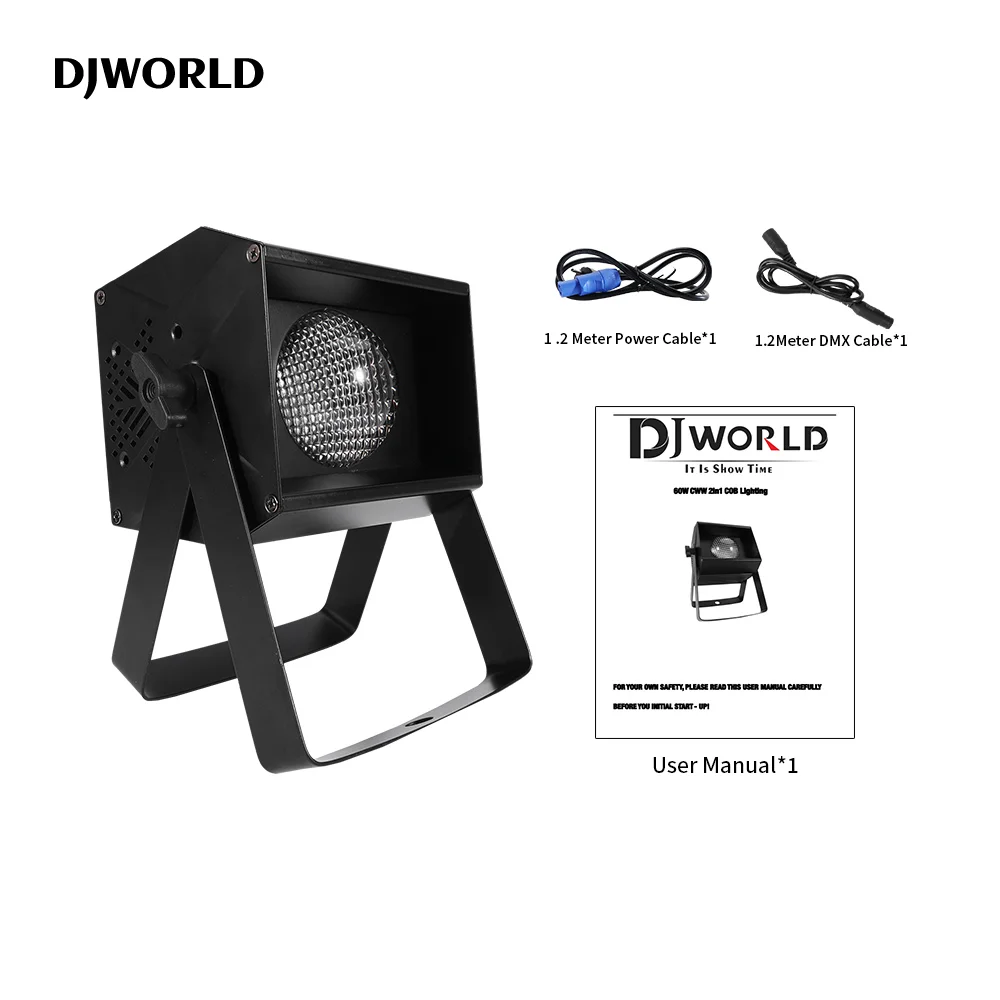 Lumière LED Portable 60W 2 en 1 COB pour Studio Photographique, Effets d'Éclairage pour Scène en Direct et Streaming