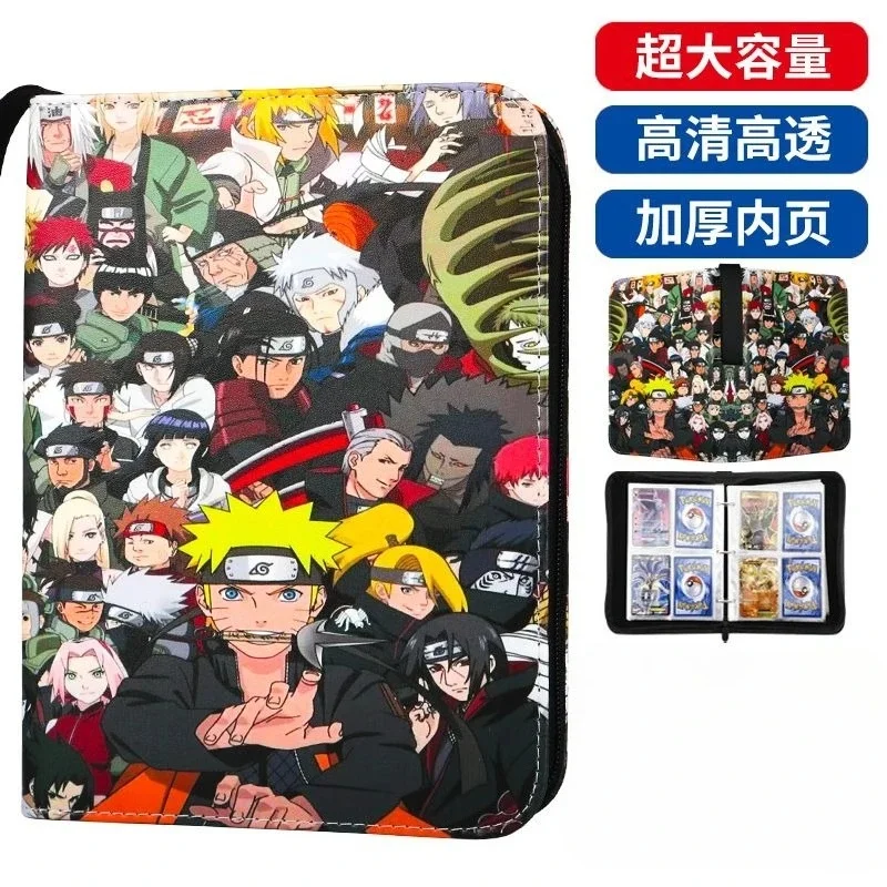 400pcs-large-capacity-naruto-card-album-4-grid-cortex-cover-zipper-style-anime-peripheral-card-collection-album-kids-gifts