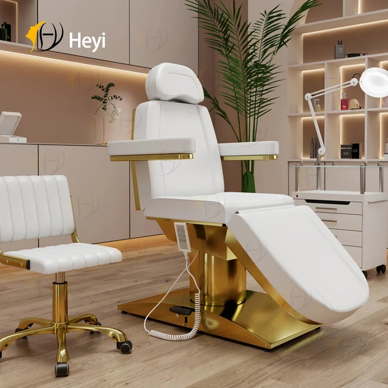 Luxury Stationary Adjustable High Beauty Spa Table Treatment 3 Motor Electritic Massage Couch Bed Salon