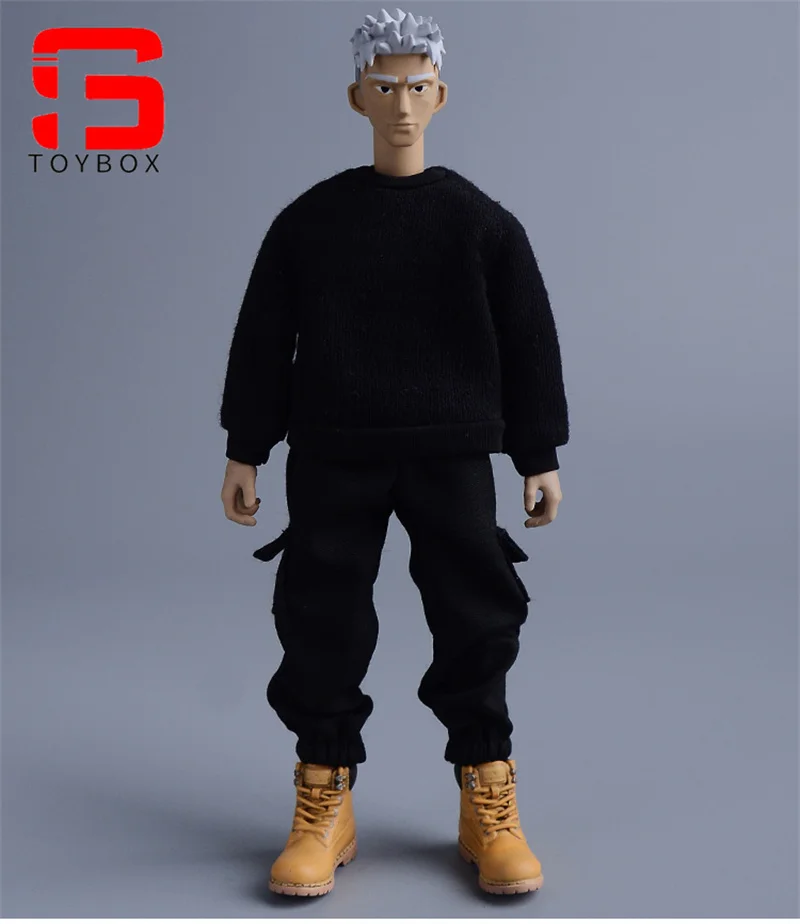 ATStory 1/12 스케일 패션 보이 제로 헤드 스컬프 PVC 애니메이션 헤드 조각 모델 6인치 노타맨 로만키 군인 액션 피규어 바디 호환