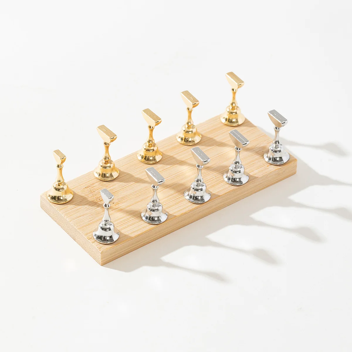 Soporte de madera para uñas, soporte magnético para uñas postizas para pintar, prácticas de uñas para principiantes, salón de uñas