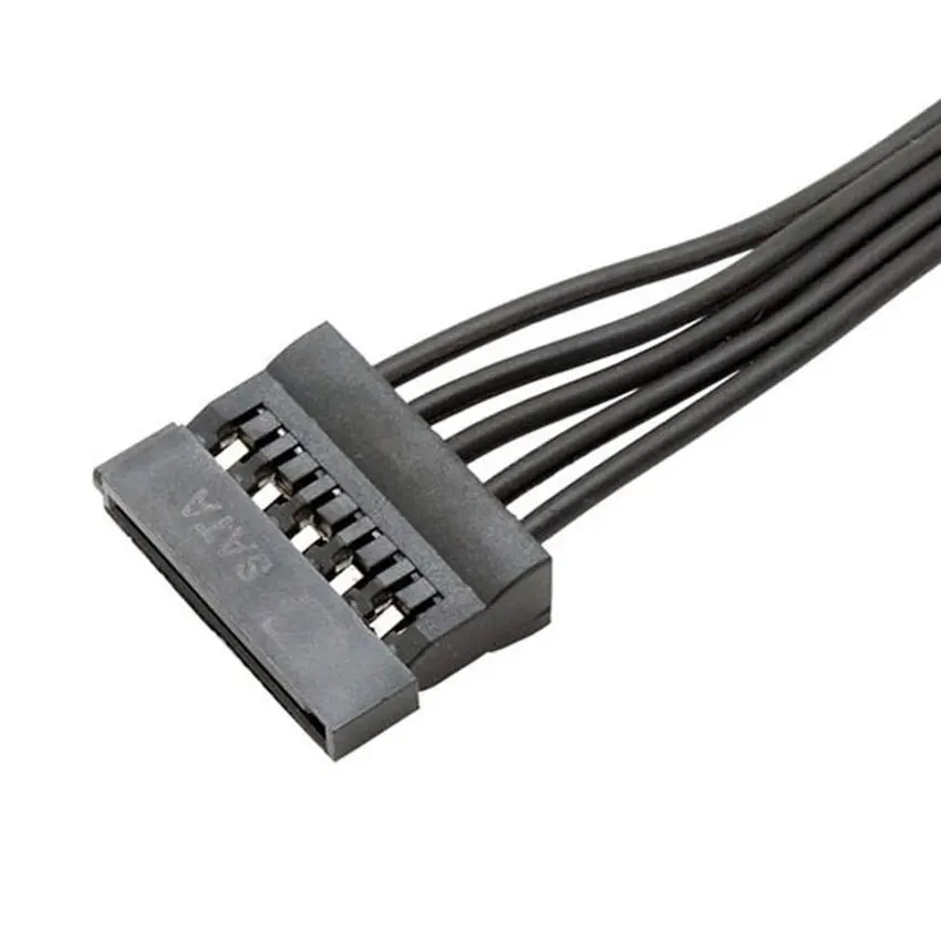 1PCS 5-wire SATA 15pin male to female extension cable 1 to 1 2 3 4 5 6 for computer hard disk interface power cord