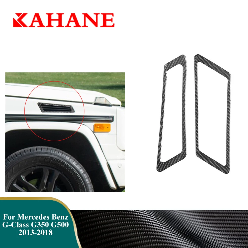 

2PCS Car Engine Hood Air Outlet Stickers For Mercedes Benz G-Class G350 G500 2013-2017 2018 Exterior Carbon Fiber Accessories
