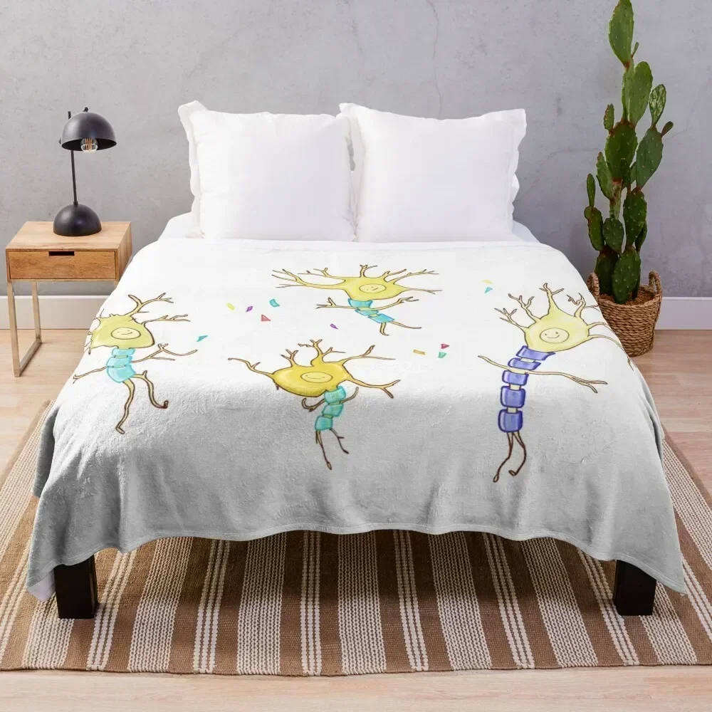 

Happy Neurons Throw Blanket Fade Resistant Durable Throw Blanket